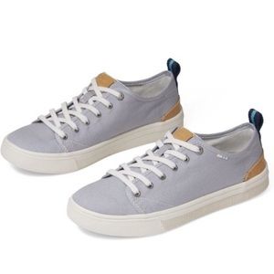 TOMS Drizzle Grey Canvas TRVL Lite Low Women's Sneakers, sz 7, EUC